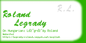 roland legrady business card